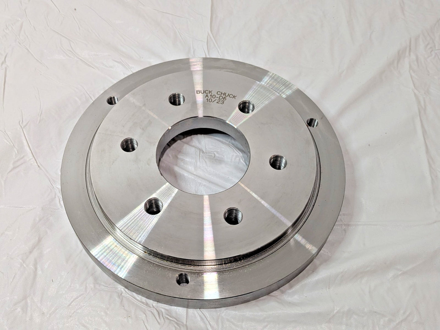 Buck Chuck Adapter Plate for 10" Dia Self Centering Lathe Chuck D1-6 A10-D6