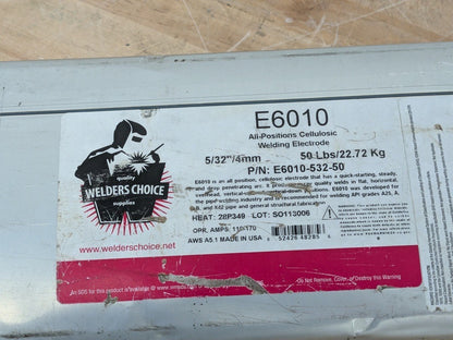 Welders Choice 50 LBS Stick Welding Electrode 5/32" Dia. x 14" Length E6010