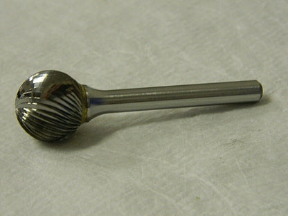 Interstate 3/4" Cut Diam 1/4" Shank Diam Carbide Single Cut Ball Burr  72907330