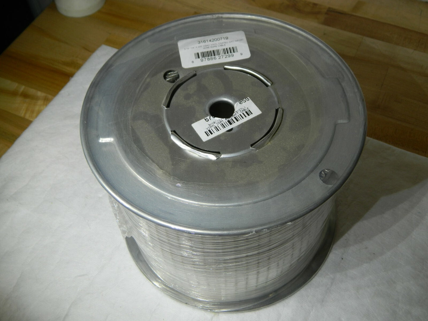 Lift-All Coated Aircraft Cable Wire 1/4" x 3/16" Diam x 200 Ft 3161420