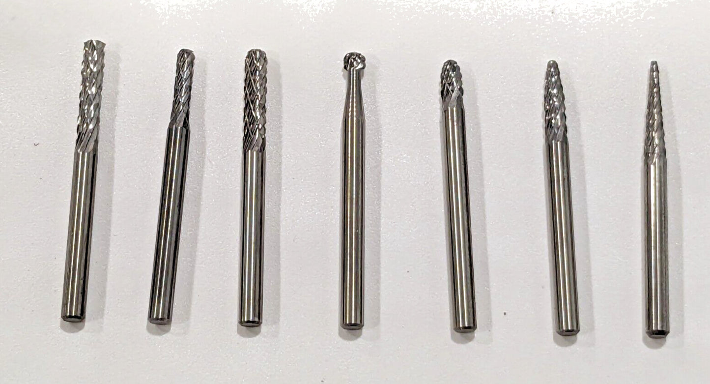 HERTEL 7pc BURR SET 18655084 INCOMPLETE SET