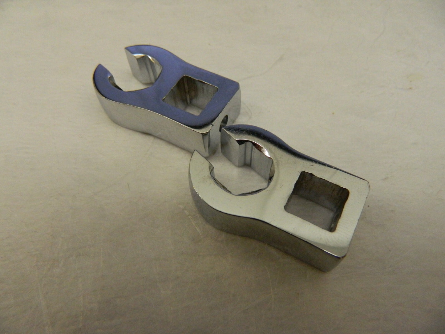 PROTO 7/16" 6 Point 3/8" Drive Chrome Flare Nut Crowfoot Wrench 2pcs J4914HFL