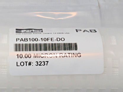 Parker Pleated Filter Cartridge 10 gpm 10 Micron 2-11/16"OD 10"H PAB100-10FE-DO