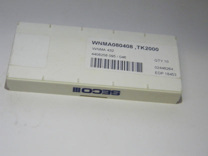 Seco WNMA080408 WNMA432 Grade TK2000 Carbide Turning Inserts Qty 7 18453