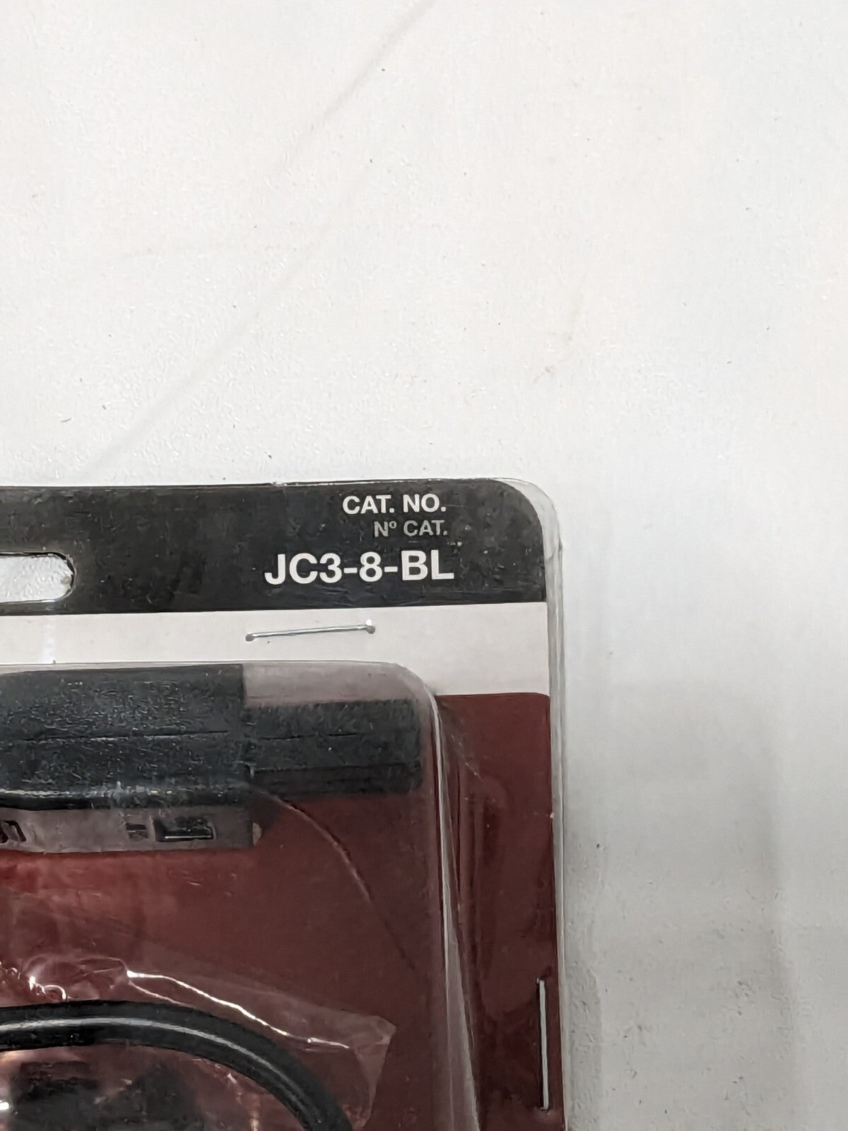 Juno 8" Jumper Cord, 3-Wire, Black Finish JC3-8-BL