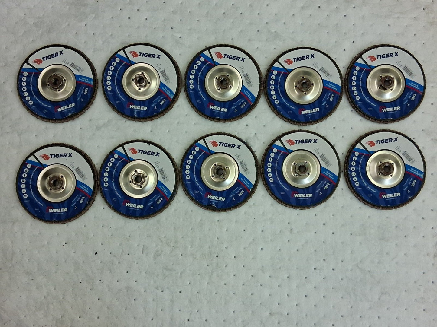 Weiler Flap Discs QTY10 7" Dia Ceramic Zirconia Alumina Blend 51219