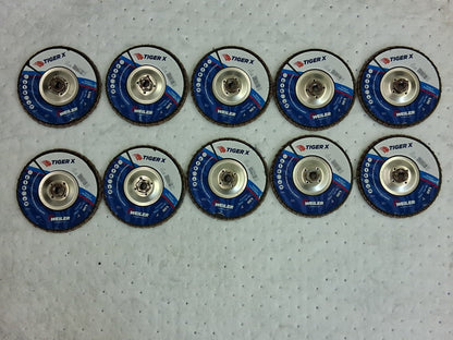 Weiler Flap Discs QTY10 7" Dia Ceramic Zirconia Alumina Blend 51219