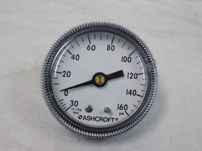 Ashcroft 2" Pressure Test Gauge Analog 30-0-160 Scale Range Back Mt 6628761
