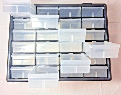 Akro-Mils 24 Drawer Small Parts Cabinets 6-3/8" Deep x 20"W x 15-13/16"H 10124