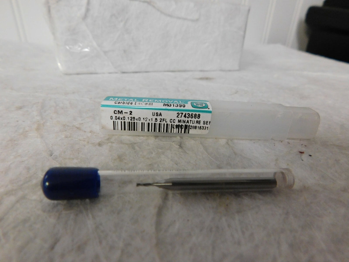 Metal Removal  0.12" LOC  2 Fl   Solid Carbide Square End Mill QTY 2 M31390