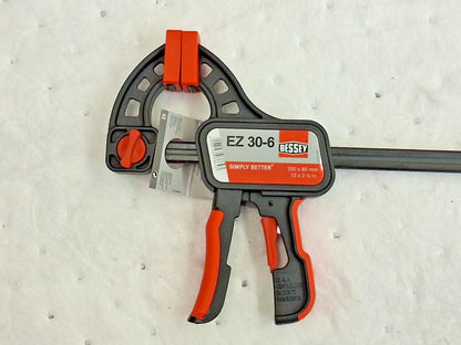 Bessey Carbon Steel Bar Clamp 12" Capacity 150lb Clamp Pressure EZ30-6