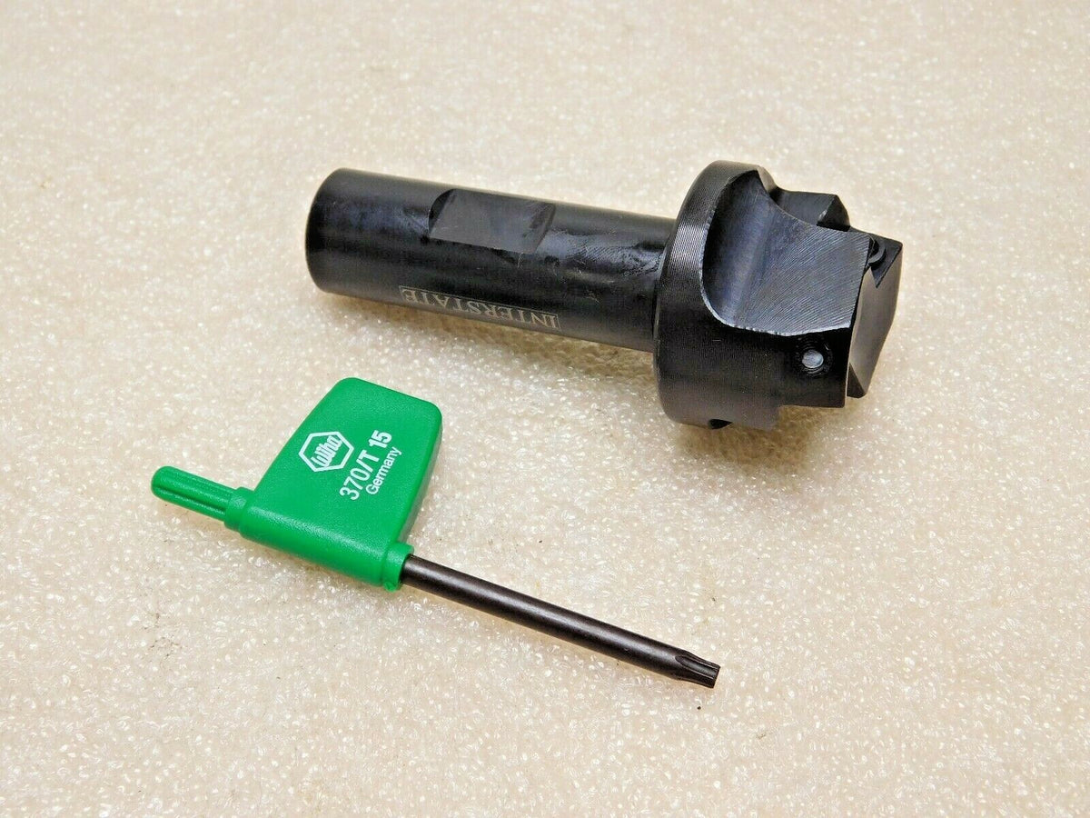Interstate Indexable End Mill 1-1/2" Diam x 3/4" SD 15º F15-150-SD09-075