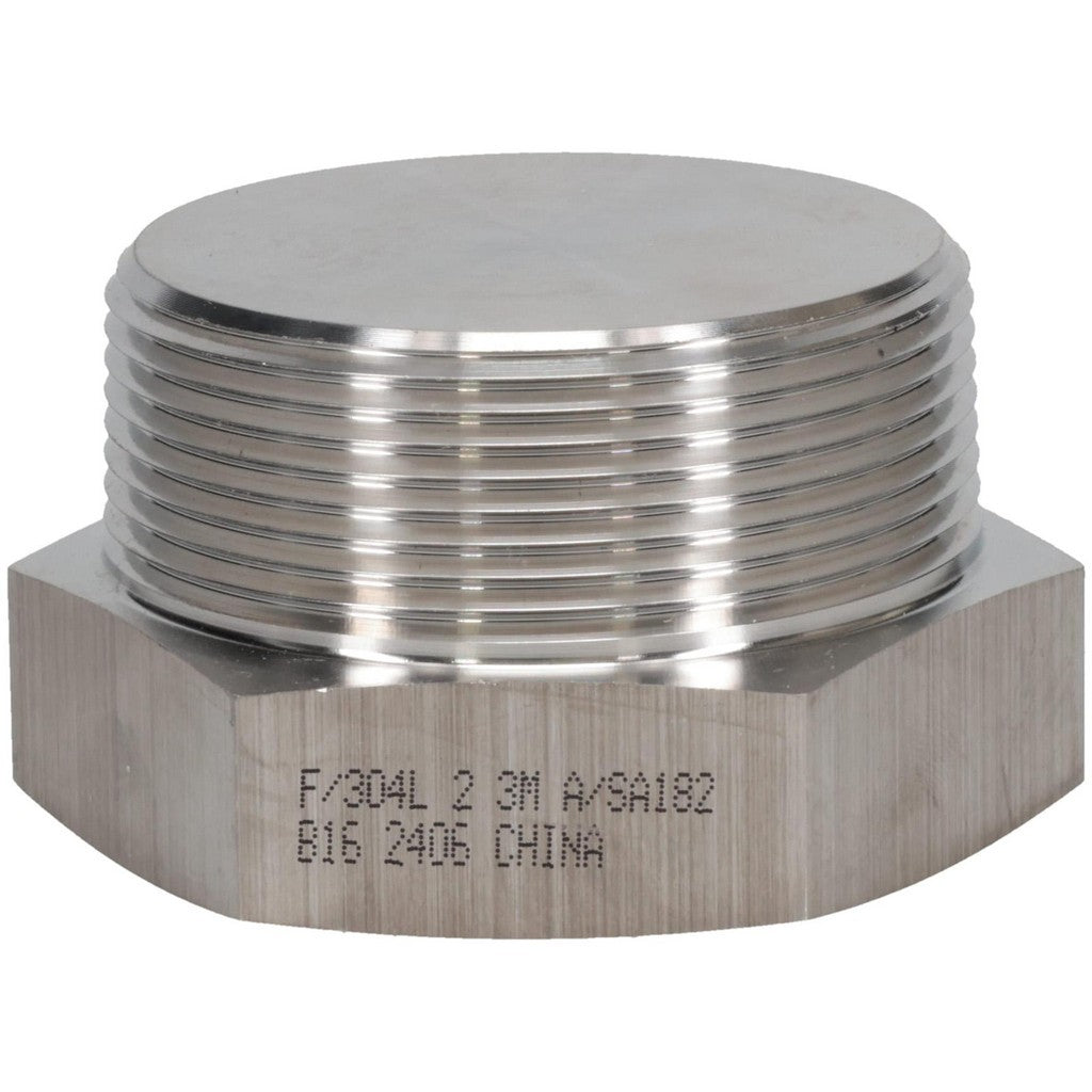 Pro Pipe Hex Plug 2" 304 & 304L Stainless Steel LDCMM 50-NPT-3000