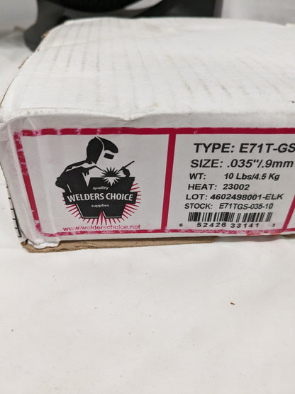 Welder's Choice MIG Welding Wire E71T-GS, 0.0350" Dia Flux Core Gasles