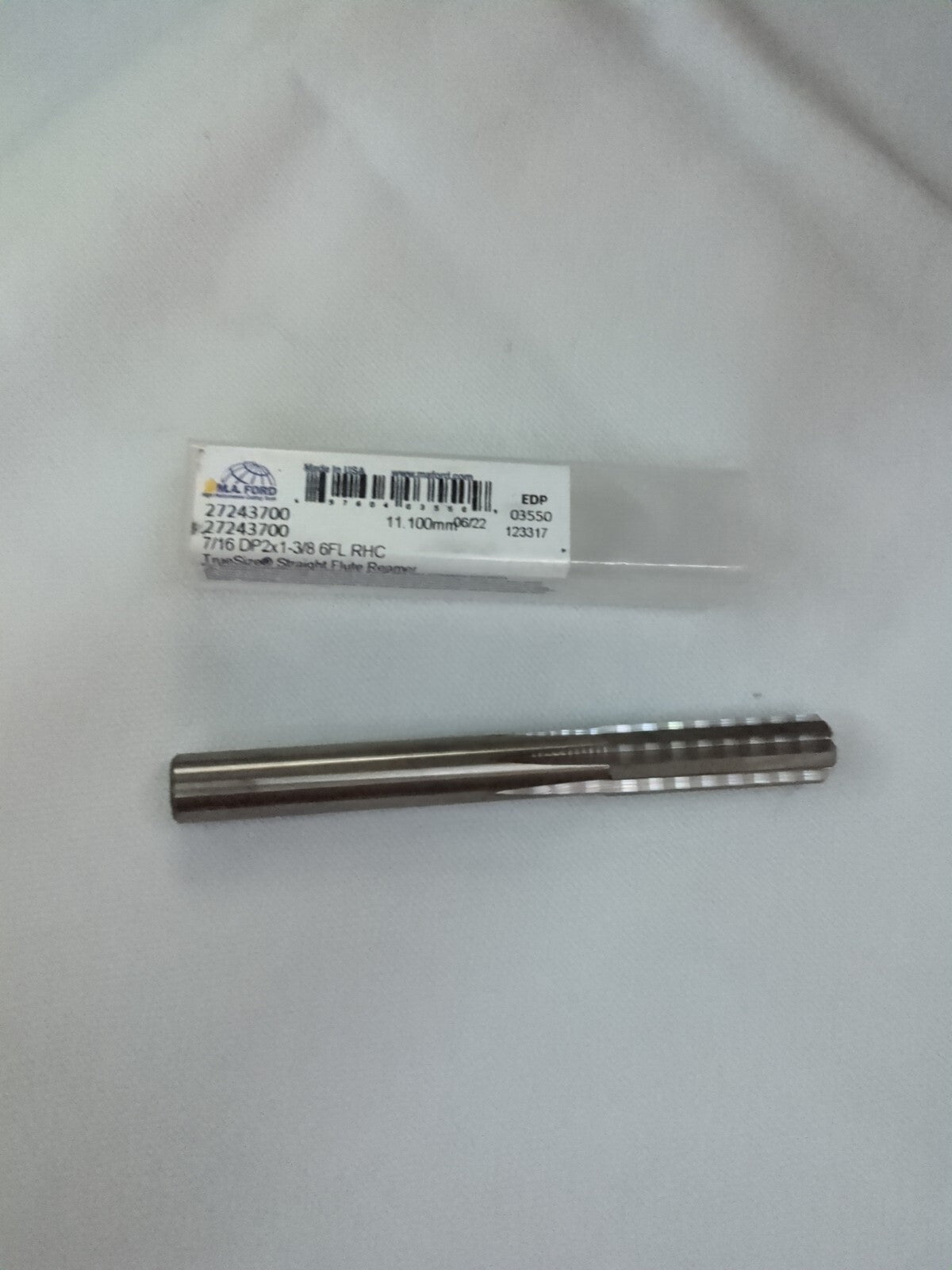 M.A.FORD Chucking Reamer: 0.4370" Dia, 3-3/4" OAL Solid Carbide2724370