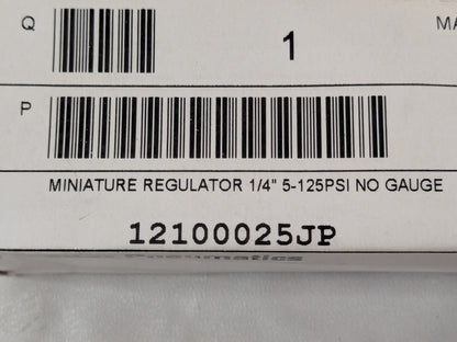 Jupiter Pneumatics Miniature Regulator 1/4" 5-125PSI NO GAUGE 12100025JP