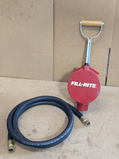 Fill Rite Manual Piston Hand Pump w/ 8 Ft. Hose 3/4 In. Outlet FR152