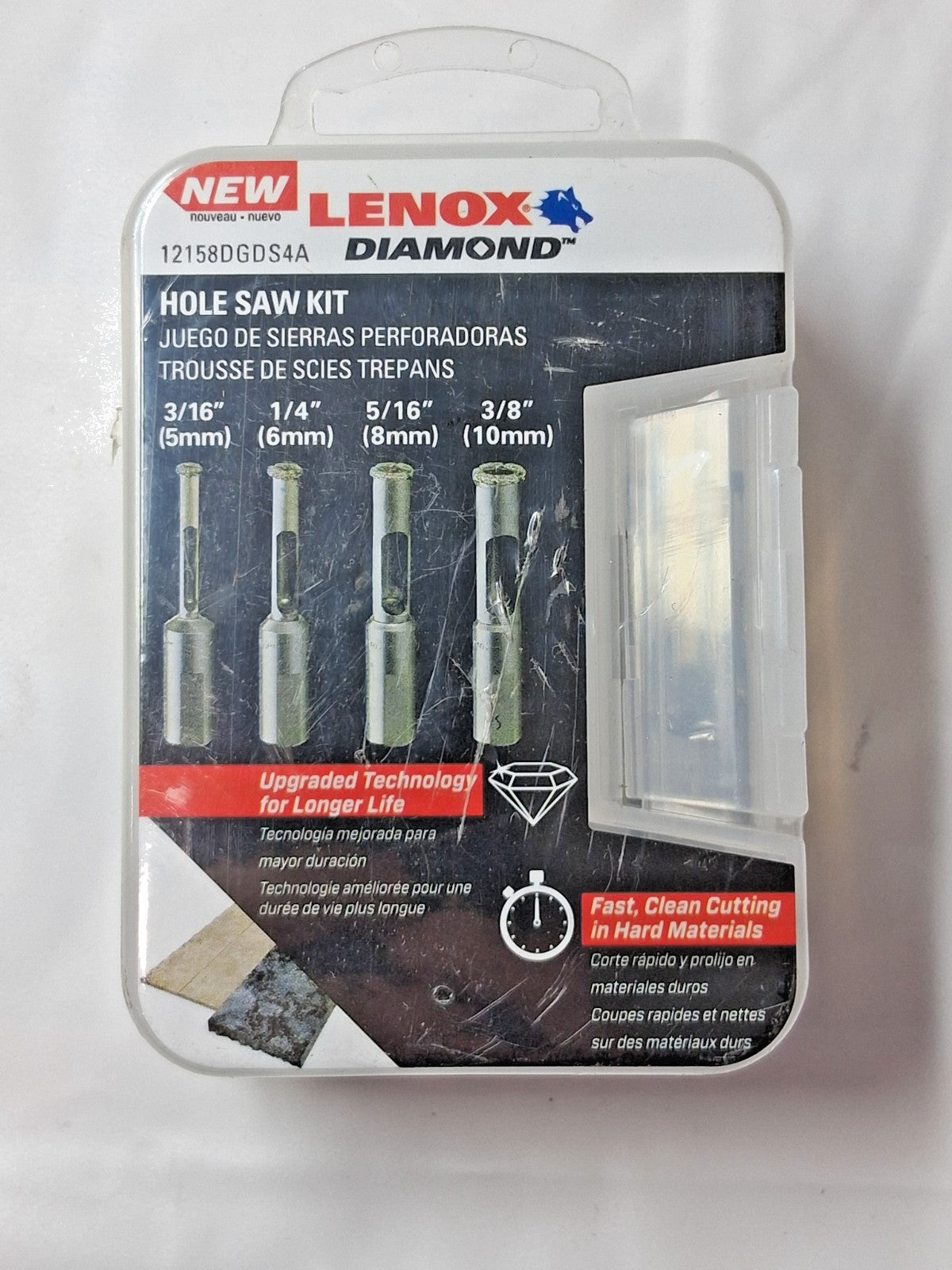 Lenox General Purpose Hole Saw Kits 4Pc 3/16 to 3/8" Dia 12158DGDS4A