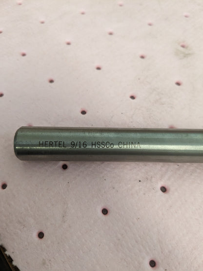 HERTEL Extra Length Drill Bit: 9/16 Dia, 135 ° Point, Cobalt C.E14.1429