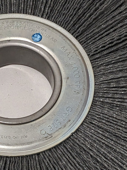 WEILER Wheel Brush: 8" Wheel Dia, 1" Face Width, 0.0400" Wire Dia 97736