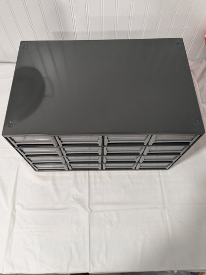 Akro-Mils 16 Drawer, Small Parts Modular Steel Frame Storage Cabinet 19416