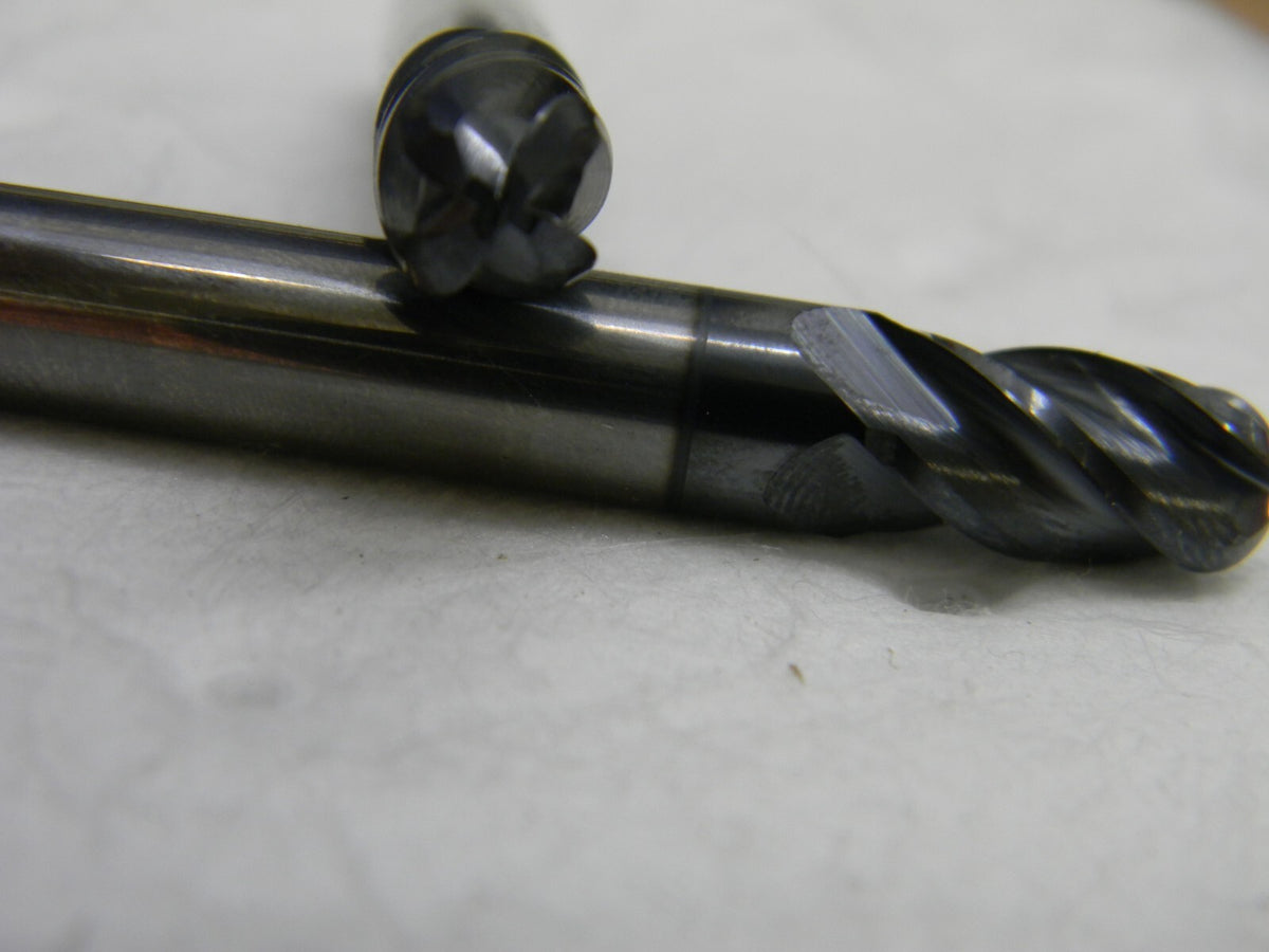 ACCUPRO 5/16 Diam, 1/2 LOC, 4 Flute Solid Carbide Ball End Mill QTY 2 12184795