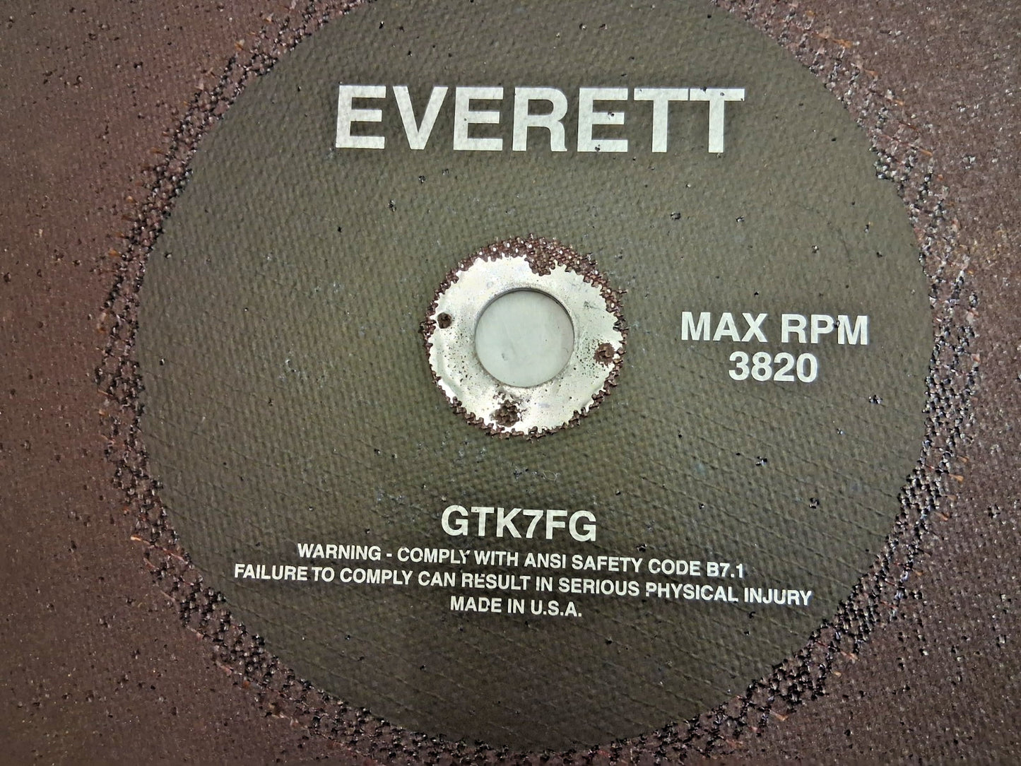 Everett Aluminum Oxide Cutoff Wheels 2pk Type 1 16" Dia 0.17" Thick GTK7FG-16x1