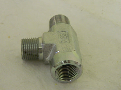 Eaton Steel Run Tee 3/8" Male X 3/8" Female NPT QTY 2  C3805X6