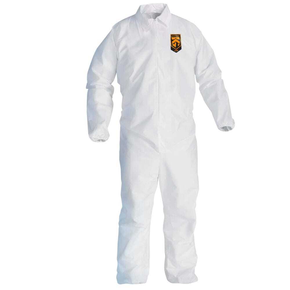 KLEENGUARD Disposable Coveralls: Liquid &amp; Splash, Sz M Qty 25 44312