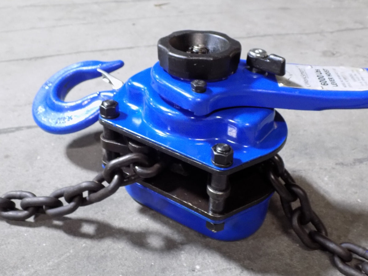 WorkSmart Manual Lever Chain Hoist 6000 Lbs Capacity 10 Ft Lift WS-MH-HOIST-007