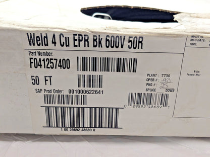 Best Welds Welding Cable 4 AWG Black 600V 50Ft F041257400