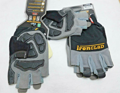 AGT Ironclad MACH-5 Vibration Impact Fingerless Gloves Large Qty 2 MFI2-04-L
