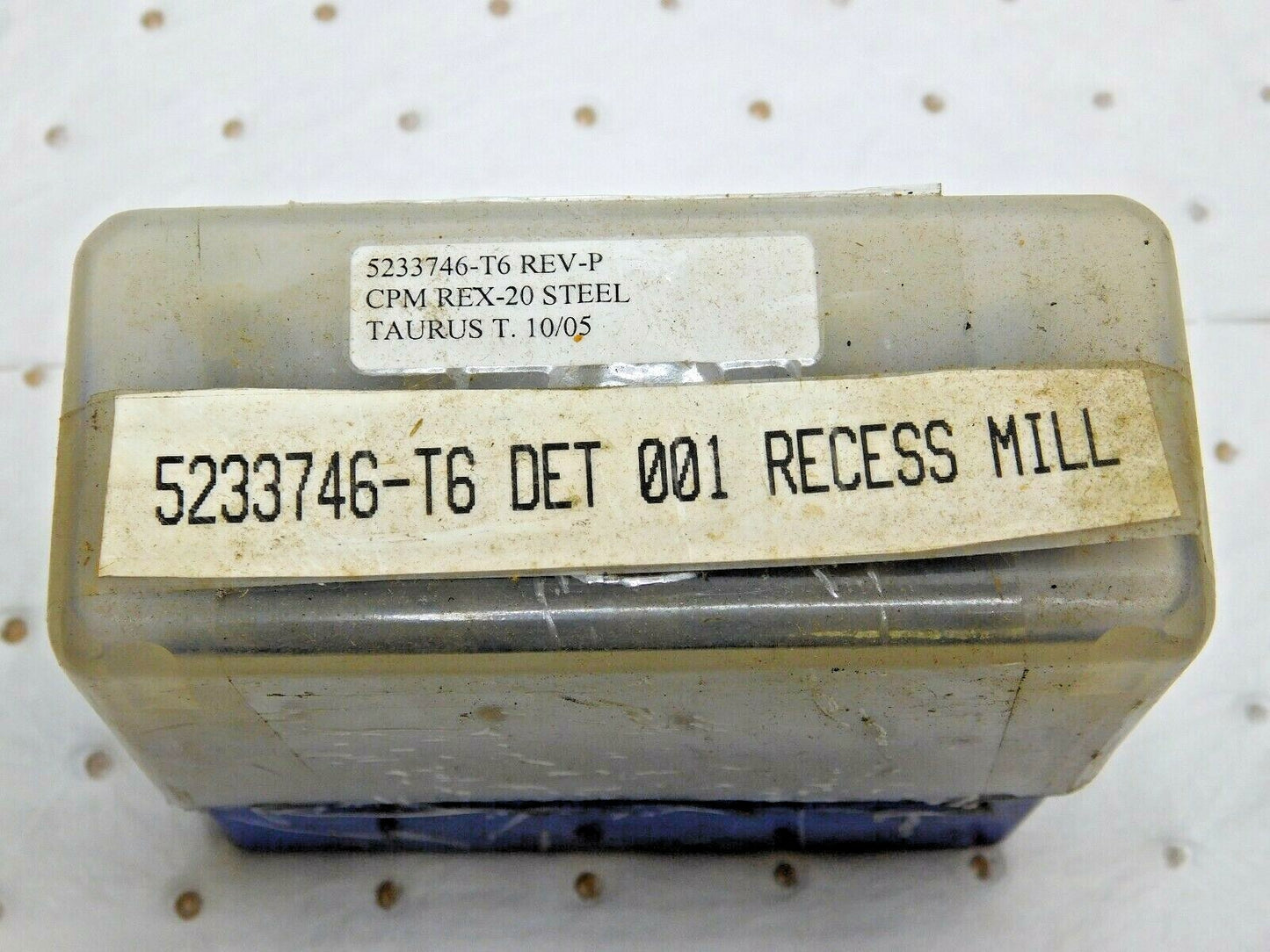 Taurus Tools Recess Mill CPM REX-20 Steel 3-1/2" OAL 4FL QTY 10 5233746-T6