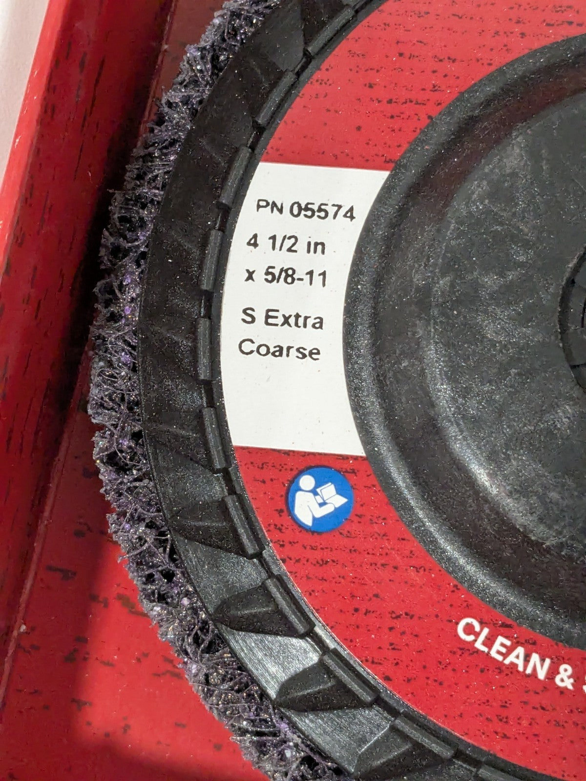 3M Deburring Disc: 4-1/2" Dia, Extra Coarse, Silicon Carbide Qty 2 71001760