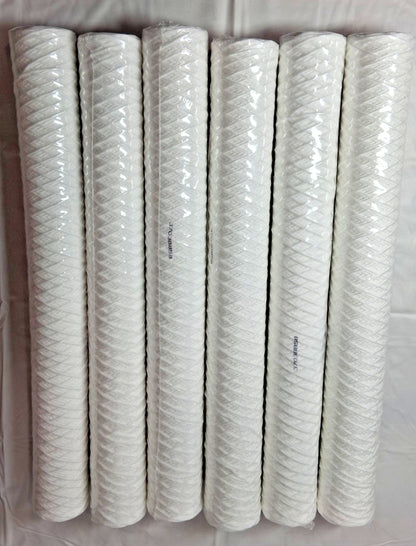 QTY6 Polypropylene Cotton Plumbing Cartridge Filters 2-1/2"OD T39R20A