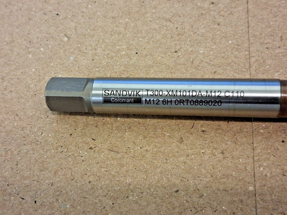 Sandvik Coromant Spiral Flute Tap M12x1.75 3FL Powdered Metal 6539462