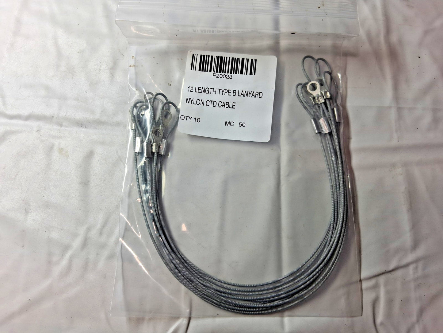 Professional 12" Long Steel Cable Loop Eye End Quick Release Pin Lanyard P20023