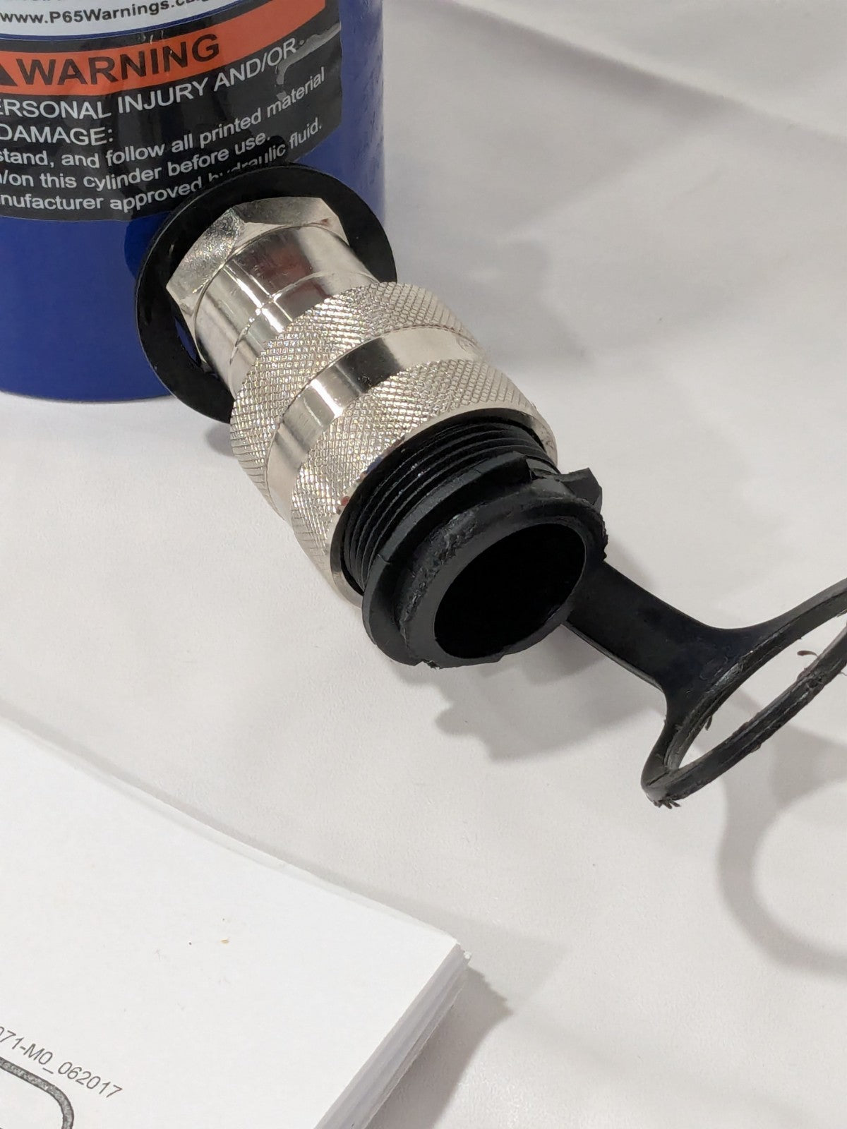 WorkSmart Portable Hydraulic Cylinder: Single Acting, 5.25 cu PS-MH-HPC1-119