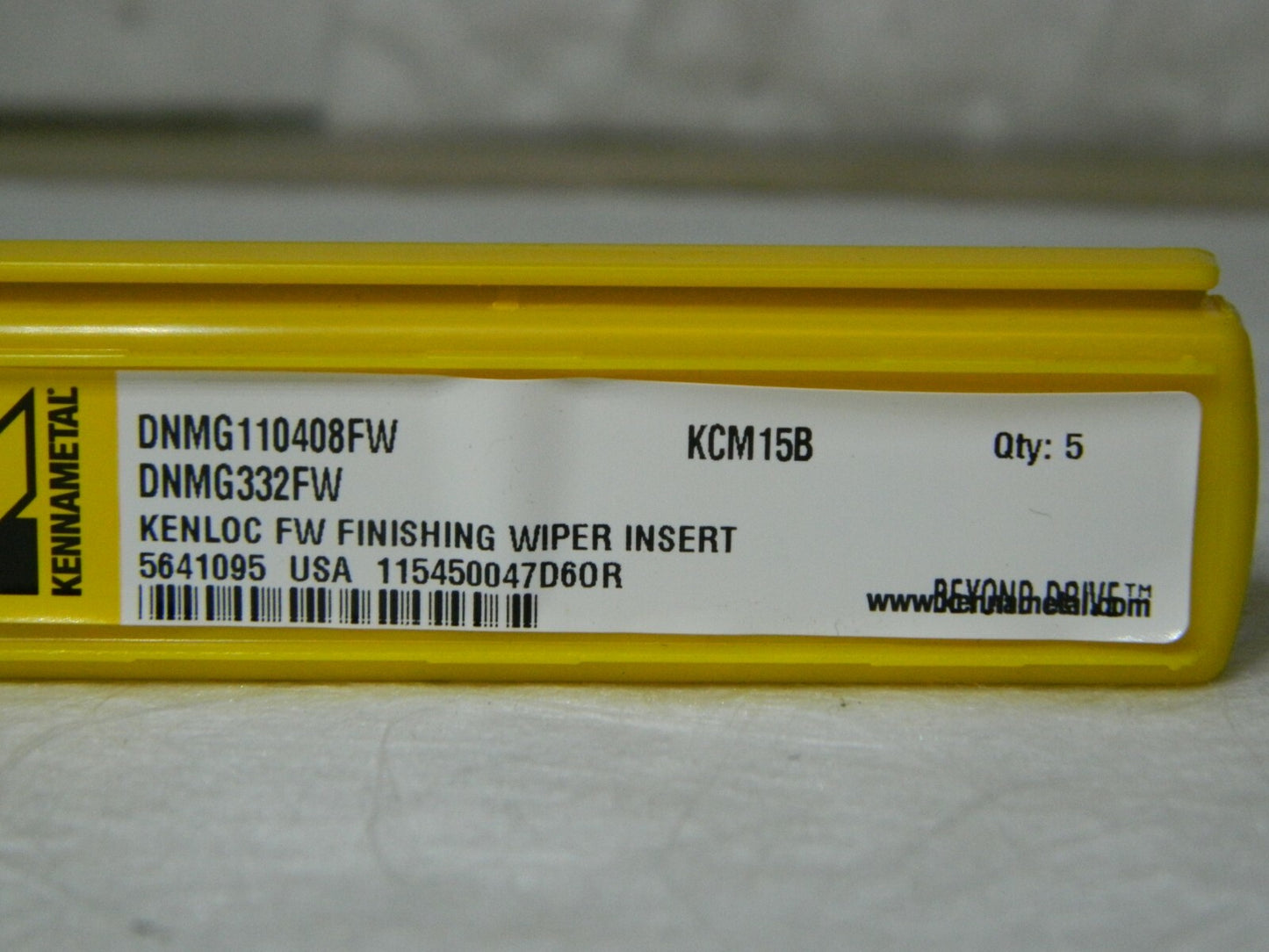 Kennametal Carbide Turning Insert DNMG332 FW Grade KCM15B Qty 5 5641095