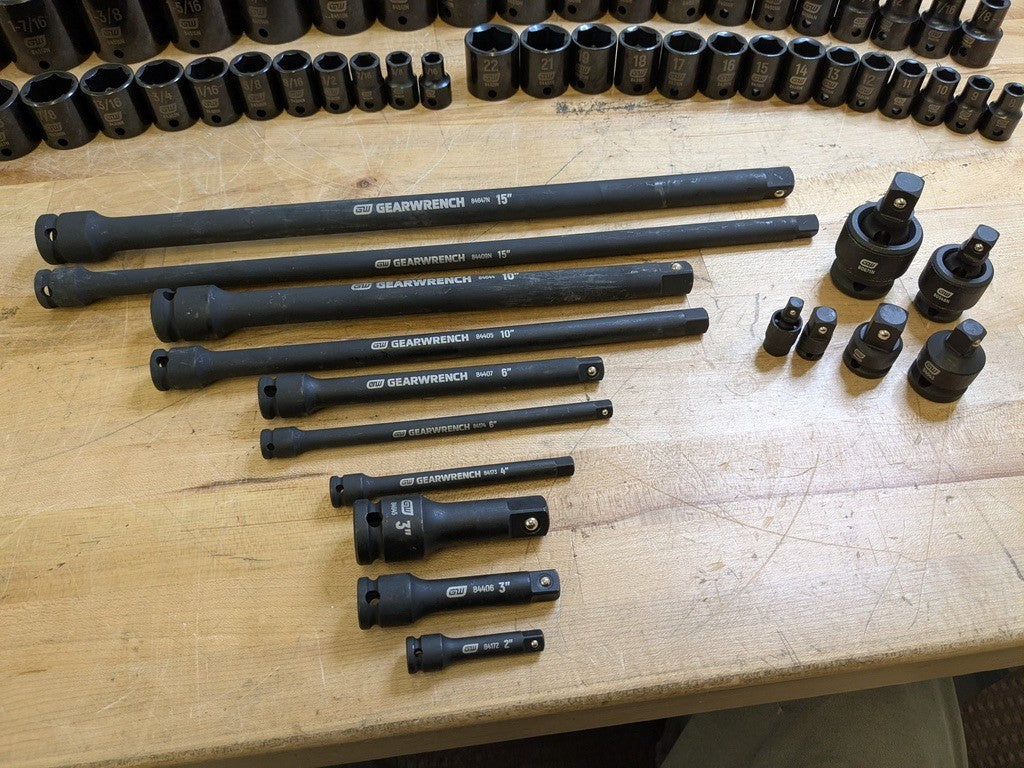 Gearwrench 183-Piece Master Impact Socket Set 6-Point SAE/Metric Standard/Deep