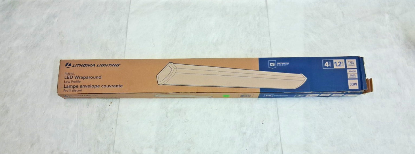 Lithonia Lighting LED Lamp Wraparound Light Fixture 4ft L 40 Watt 226LWW