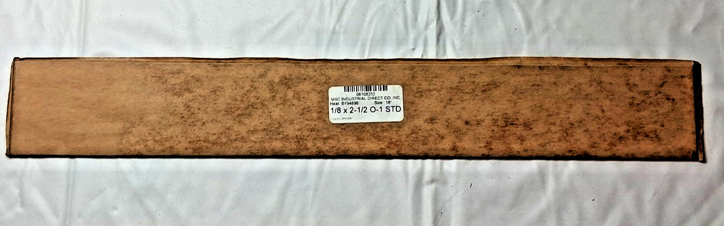 Oil-Hardening Flat Stock 1/8" Thick 2-1/2"W 18"L ±0.001"Th 06108252