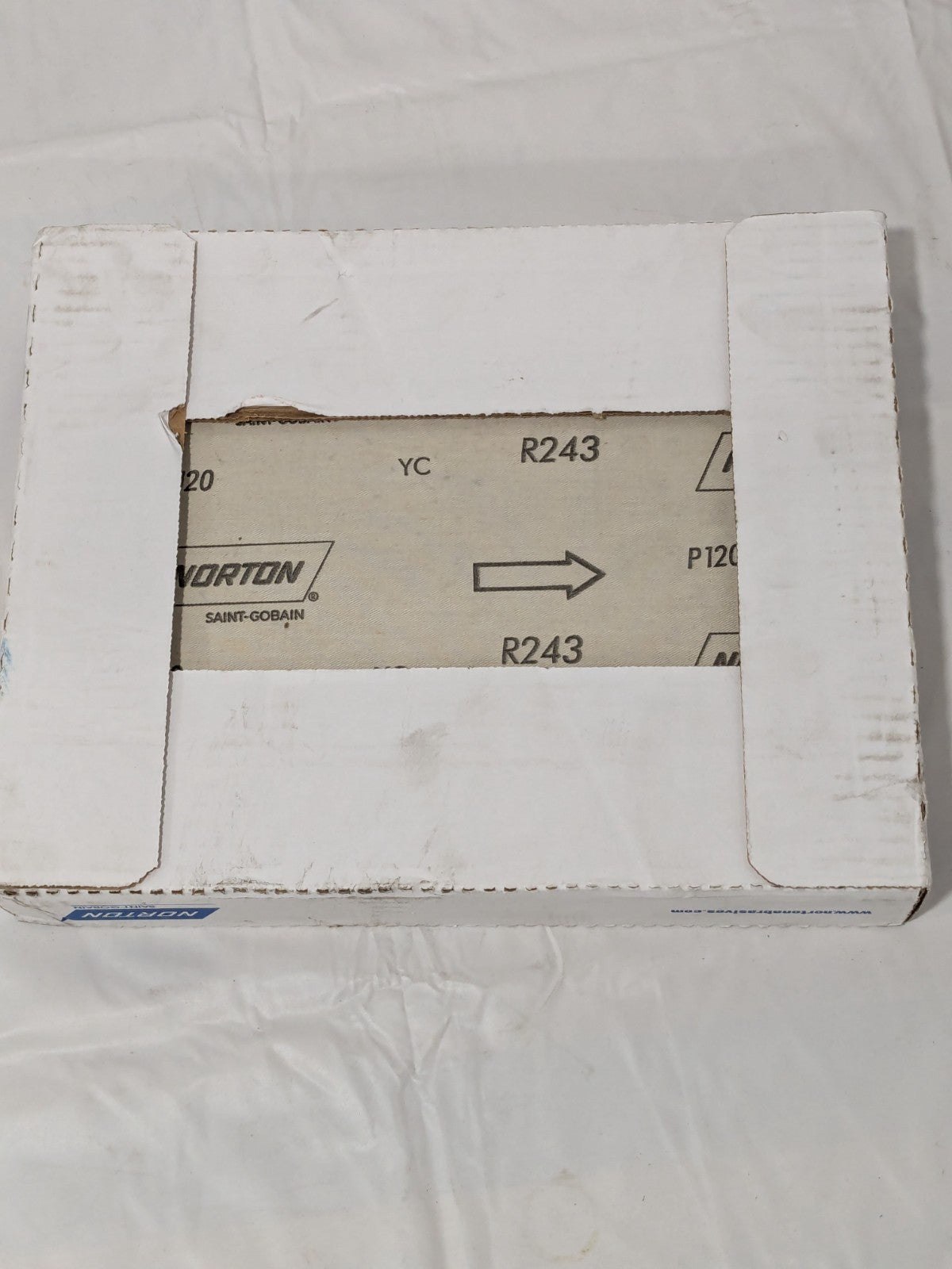 (50) Norton Sanding Sheets: 9" W x 11" OAL, 120 G, Aluminum Oxide 66261181504