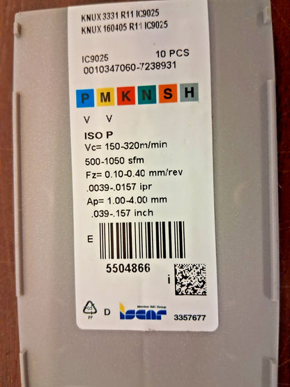 Iscar Carbide Profiling Inserts QTY10 KNUX 3331 R11 5504866