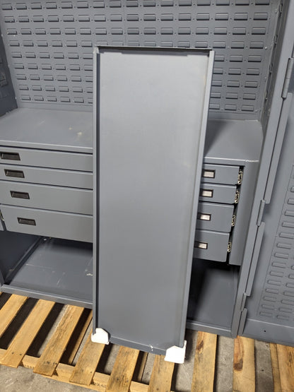 Durham Heavy Duty Storage Cabinet w/ Bins 4-Drawer 1-Shelf 72" H x 48" W x 24" D