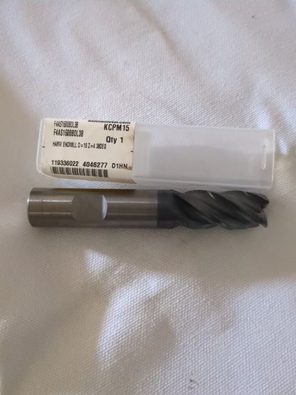 KENNAMETAL Roughing & Finishing End Mill: 16 mm Dia, 4 Fl carbide 4046277