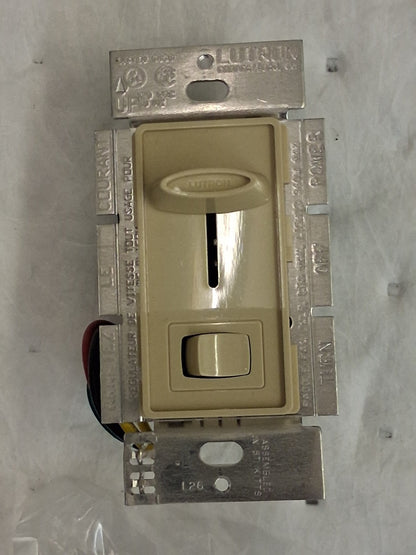 Lutron Skylark Ivory Slide-to-Off Fan And Light Control SFSQ-LF-IV