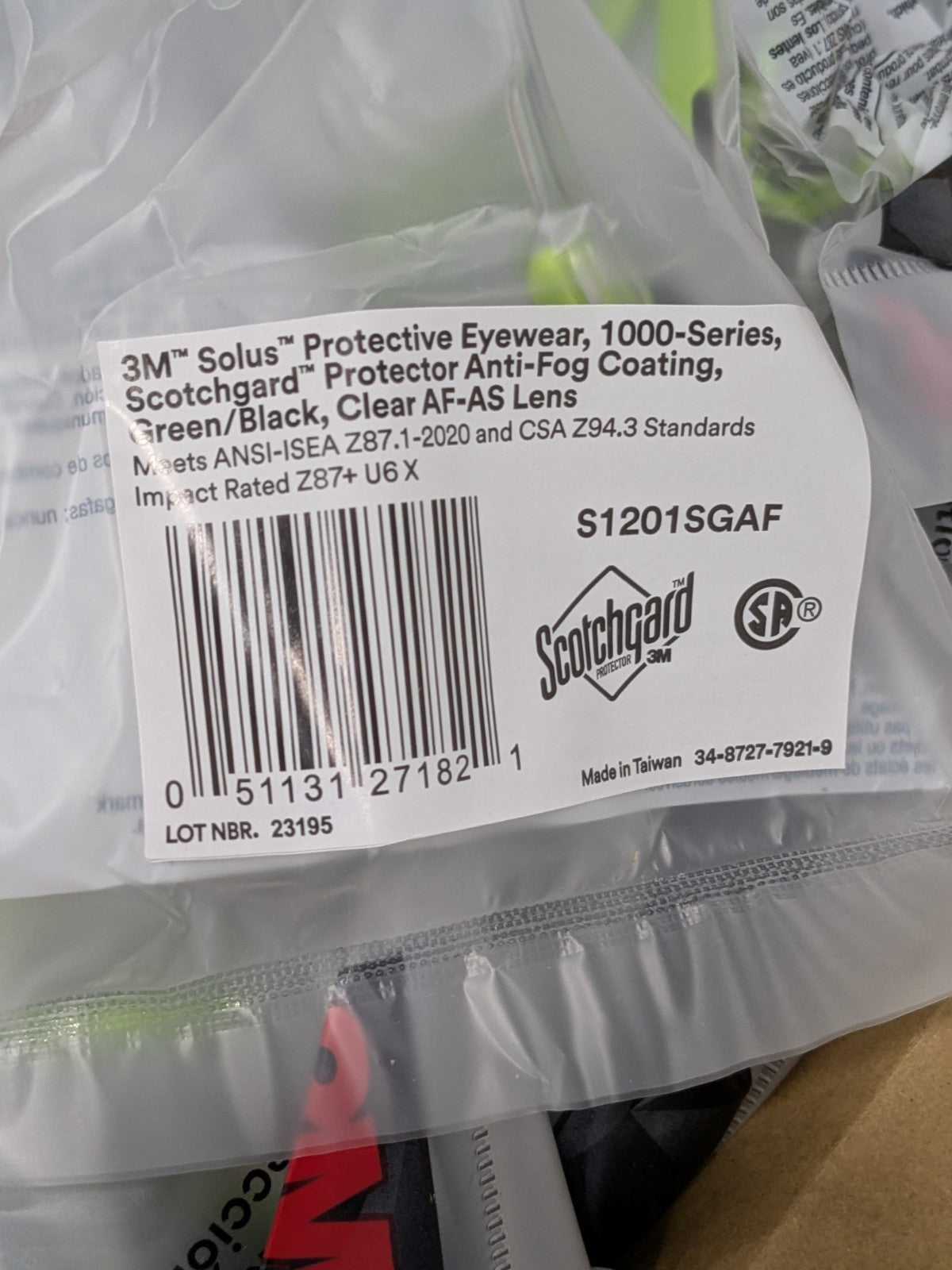 (20) 3M Safety Glasses: Anti-Fog & Scratch-Resistant, Polycarbonate 7100079049