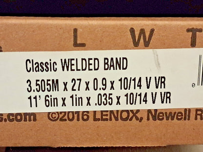 Lenox Welded Bandsaw Blade 11ft 6" L x 1" W x 10 to TPI 79633CLB113505