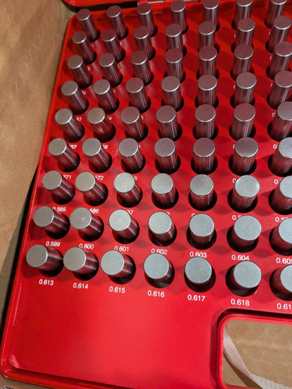 Class ZZ Plug Gage Set: 0.501 to 0.625" Range, 125 Pc 616-81316